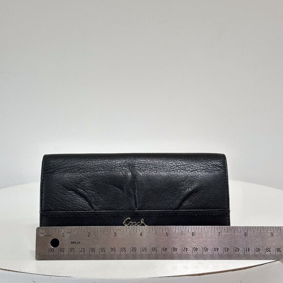 Vintage Coach Soho Trifold Soft Black Leather Wallet - Picture 4 of 5